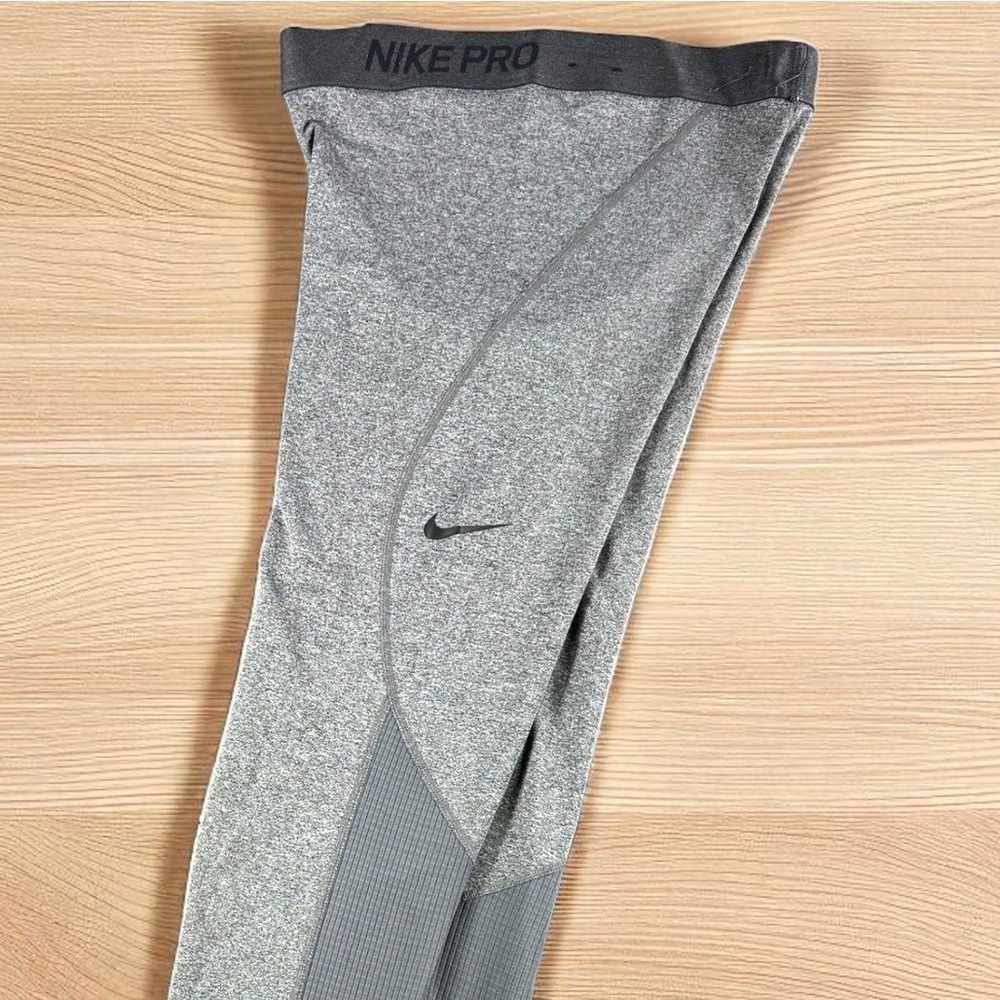 Nike Pro Leggings Women S Gray Training Athletic Baselayer Gym Lounge Run